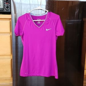 Nike Pro Dri Fit V-Neck T-shirt Medium